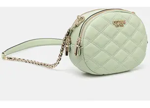 Τσάντα Guess TAMSIN χρώμα: τιρκουάζ, HWQG96 32120