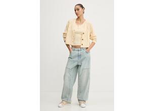 Top Tommy Jeans χρώμα: κίτρινο, DW0DW19492