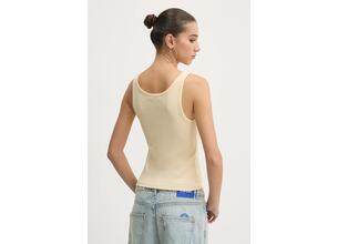 Top Tommy Jeans χρώμα: κίτρινο, DW0DW19492