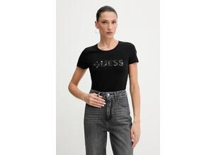 Μπλουζάκι Guess χρώμα: μαύρο, W5GI17 J1314