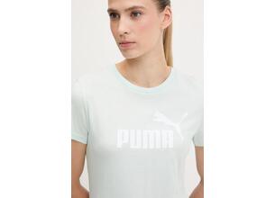 Βαμβακερό μπλουζάκι Puma γυναικείο, χρώμα: τιρκουάζ, 682371