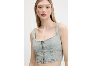 Top Guess Originals χρώμα: μπλε, W5GG25 D5OTA