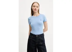 Μπλουζάκι Abercrombie & Fitch χρώμα: μπλε, KI139-5273