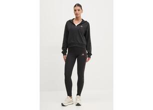 Μπλούζα adidas Essentials Animal χρώμα: μαύρο, με κουκούλα, JM5893