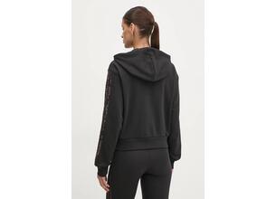 Μπλούζα adidas Essentials Animal χρώμα: μαύρο, με κουκούλα, JM5893