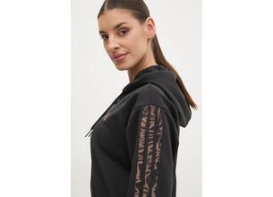 Μπλούζα adidas Essentials Animal χρώμα: μαύρο, με κουκούλα, JM5893