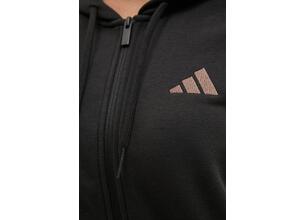 Μπλούζα adidas Essentials Animal χρώμα: μαύρο, με κουκούλα, JM5893