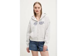 Μπλούζα Abercrombie & Fitch χρώμα: γκρι, με κουκούλα, KI185-5011