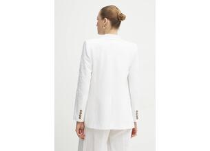 Blazer με μείγμα λινών Ermanno Scervino χρώμα: άσπρο, 56TI021ES1