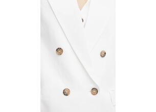 Blazer με μείγμα λινών Ermanno Scervino χρώμα: άσπρο, 56TI021ES1