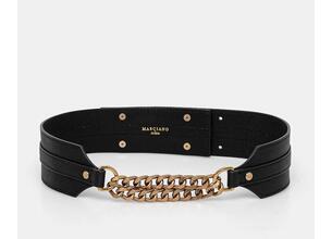 Δερμάτινη ζώνη Marciano Guess χρώμα: μαύρο, 5GGZ14 7330A