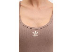 Ολόσωμη φόρμα adidas Originals Essentials RIB Onesie χρώμα: καφέ, JD1463