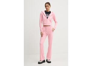 Παντελόνι φόρμας Juicy Couture χρώμα: ροζ, JCAPW045