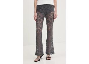 Παντελόνι Never Fully Dressed Charcoal Lace χρώμα: γκρι, NFDTR453