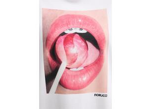 Βαμβακερό φόρεμα Fiorucci Lollipop Mouth Print Maxi T-Dress χρώμα: άσπρο, W02SPDTS108CJ01WH03