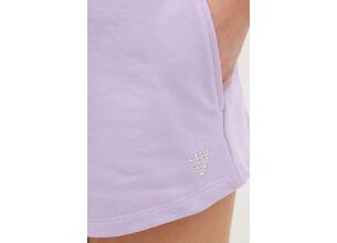 Βαμβακερό σορτσάκι Guess PRIMULA χρώμα: μοβ, V5GD07 KCRP0