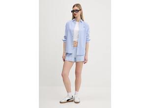 Σορτς από λινό Hollister Co. χρώμα: μπλε, KI349-5131