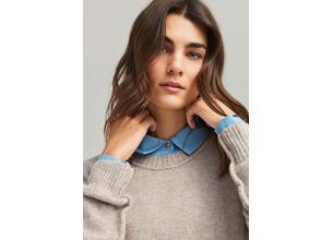 Πλεκτή μπλούζα με τελείωμα rib